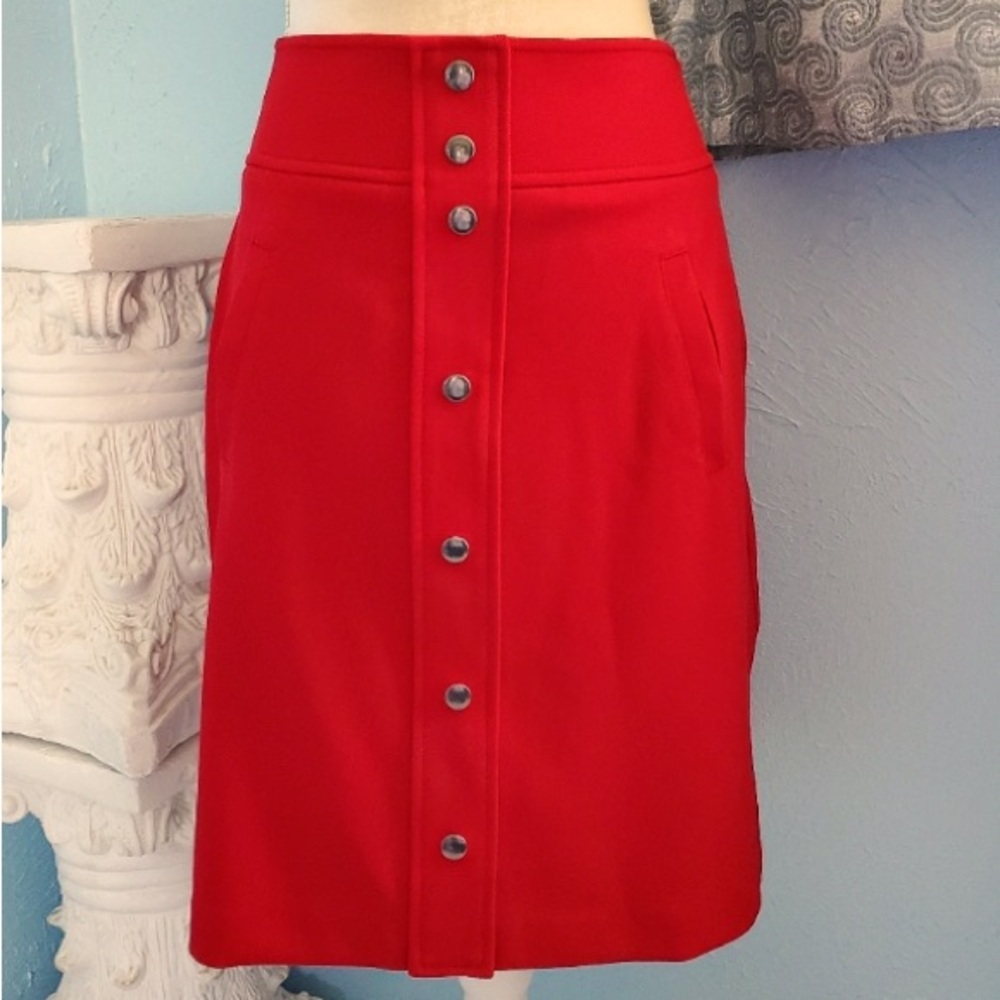 D ❤️Buchman ❤️Red Knee-Length ❤️Skirt❤️❤️❤️